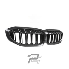 Dual Slat Dry Carbon Fiber Front Grille – BMW 3 Series Pre-LCI G20