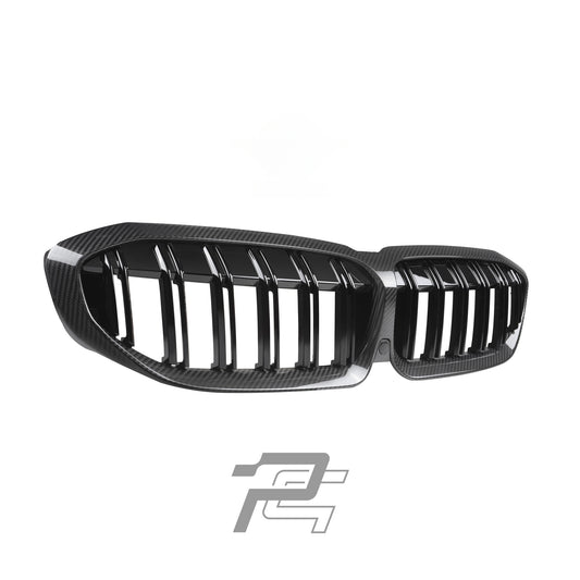 Dual Slat Dry Carbon Fiber Front Grille – BMW 3 Series Pre-LCI G20