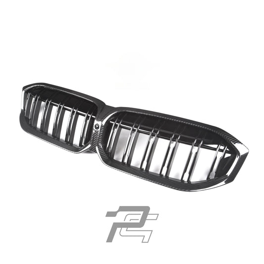 Dual Slat Dry Carbon Fiber Front Grille – BMW 3 Series LCI G20