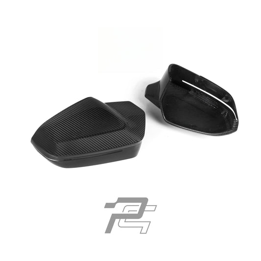 MP Style Dry Carbon Fiber Mirror Caps - BMW M5 G90/G99 & 5 Series i5 G60/G61 & 7 Series G70 & X3 G45