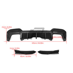 SQ Style Carbon Fiber Rear Diffuser - BMW X3M F97 LCI