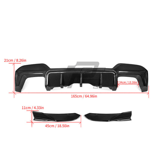 SQ Style Carbon Fiber Rear Diffuser - BMW X3M F97 LCI