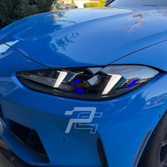 Snake Eye Yellow/White Switchable DRL LCI Facelift LED Headlights - BMW M3 G80/G81 & M4 G82/G83 & 4 Series G22/G23/G26