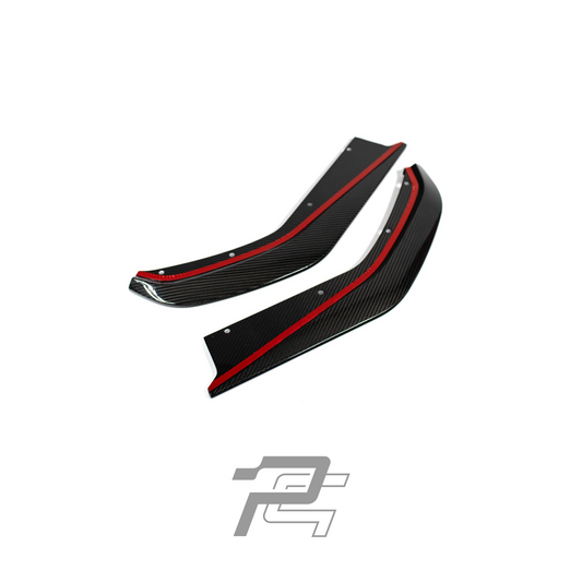 MHC Style Dry Carbon Fiber Rear Side Splitter Extention Trim - BMW M3 G80/G81 & M4 G82/G83