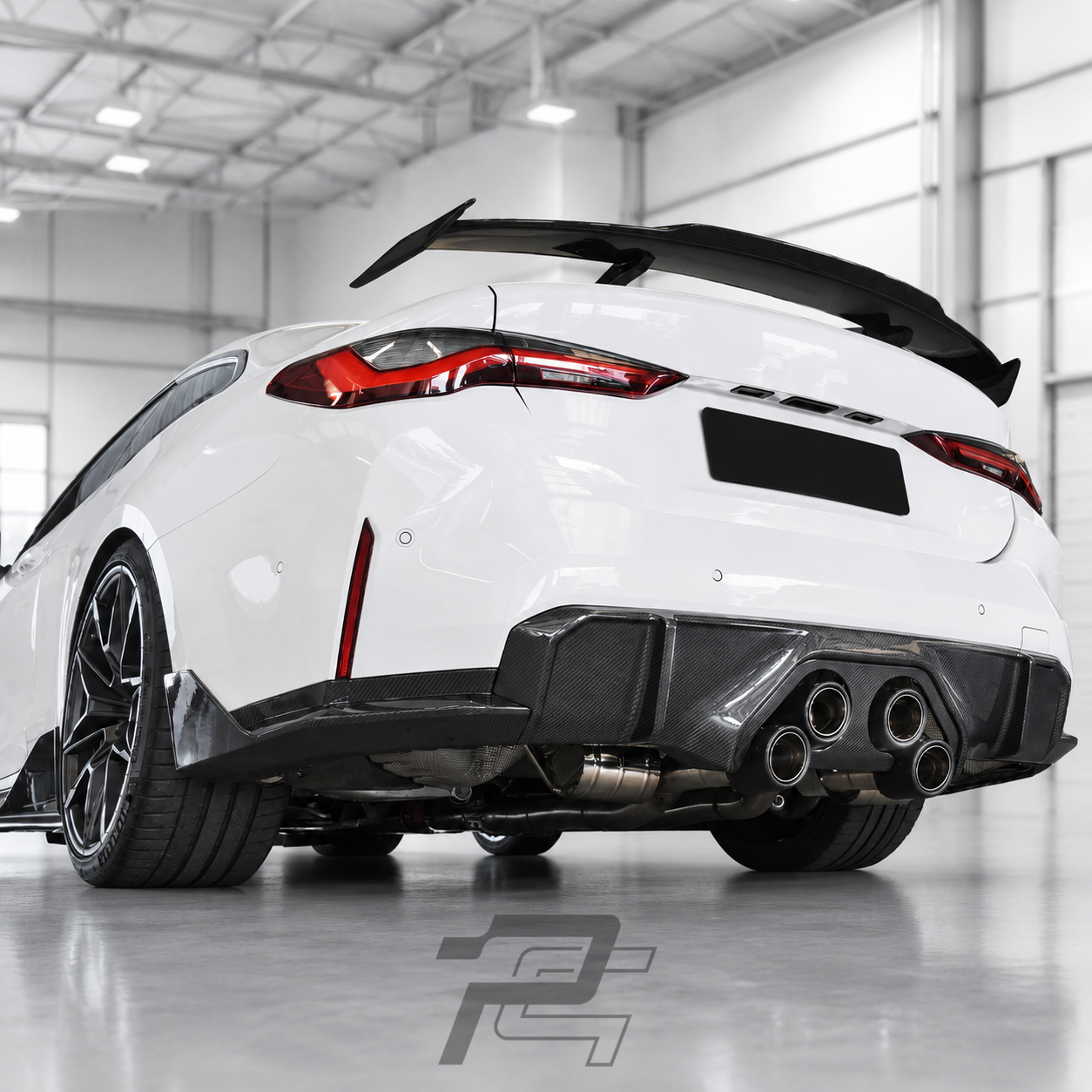 MP Exhaust Style Carbon Fiber Rear Diffuser - BMW M3 G80/G81 & M4 G82/G83