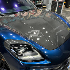 OEM Style Dry Carbon Fiber Engine Hood - Porsche Panamera 976