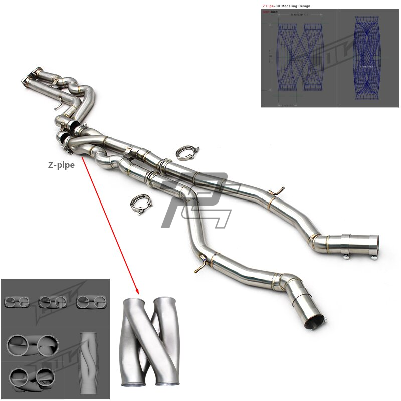 S55 Equal Length 3D Printed Z Midpipe - BMW M3 F80 & M4 F82/F83