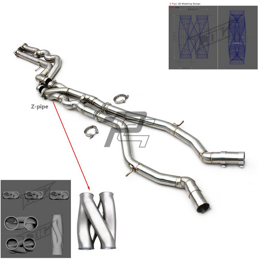 S55 Equal Length 3D Printed Z Midpipe - BMW M3 F80 & M4 F82/F83