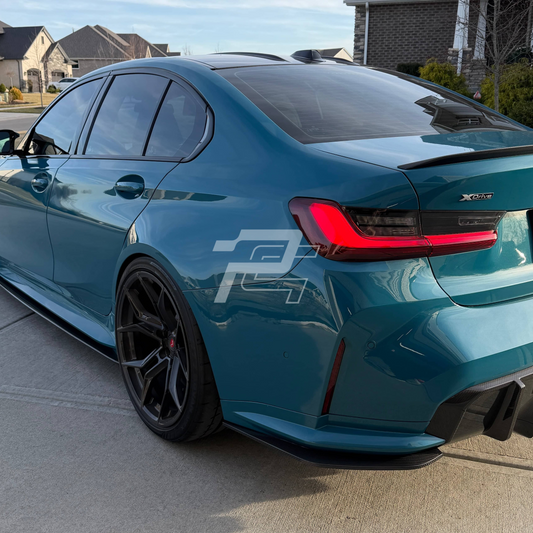 MHC Style Dry Carbon Fiber Rear Side Splitter Extention Trim - BMW M3 G80/G81 & M4 G82/G83