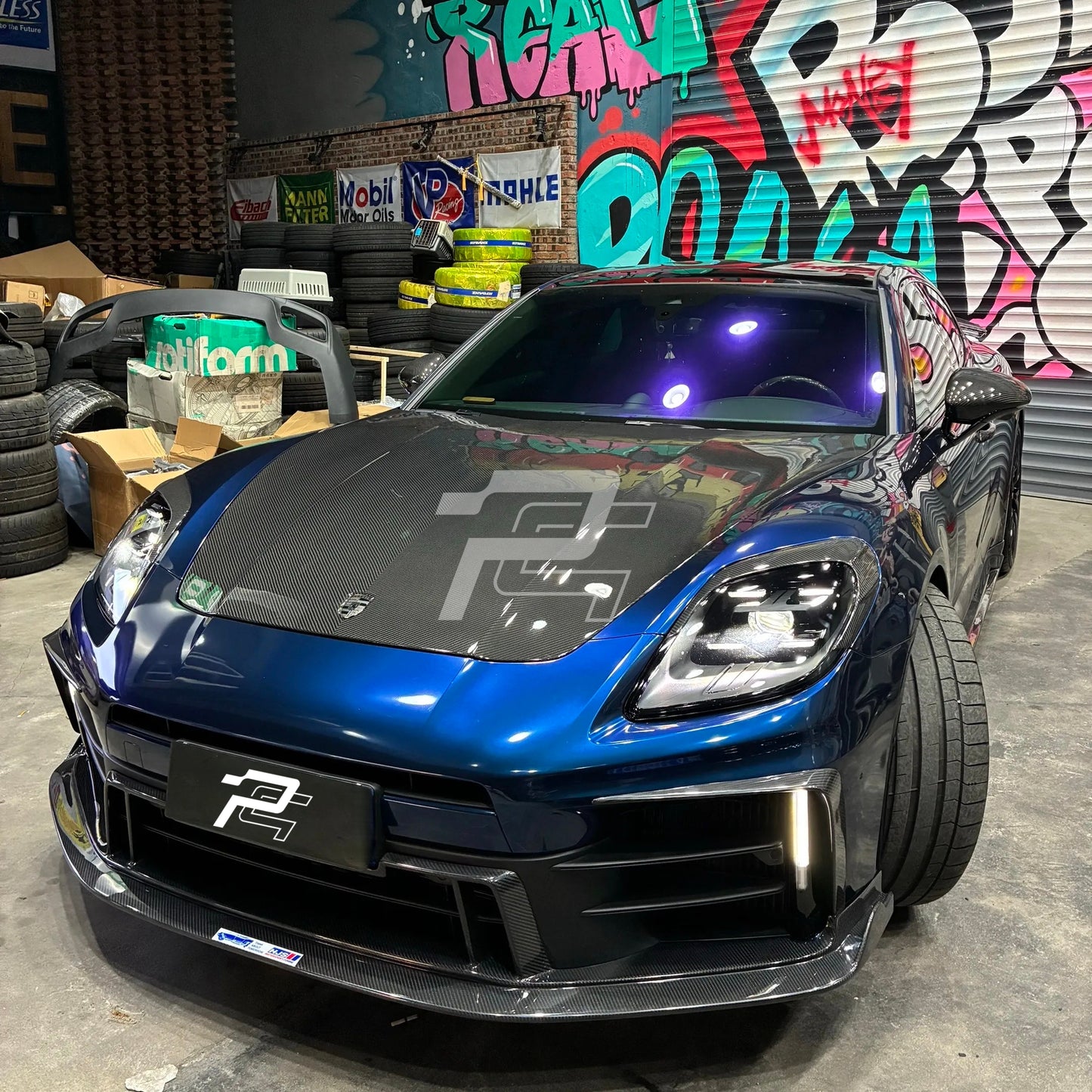 OEM Style Dry Carbon Fiber Engine Hood - Porsche Panamera 976