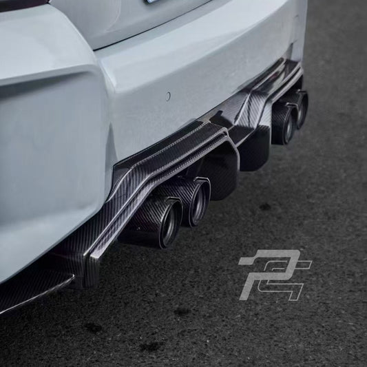 AD Style Dry Carbon Fiber Rear Diffuser V1 - BMW M2 G87
