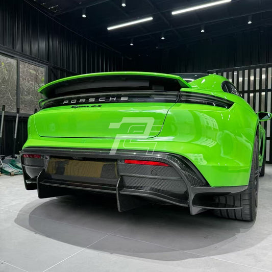 OD Style Dry Carbon Fiber Rear Diffuser - Porsche Taycan 9J1