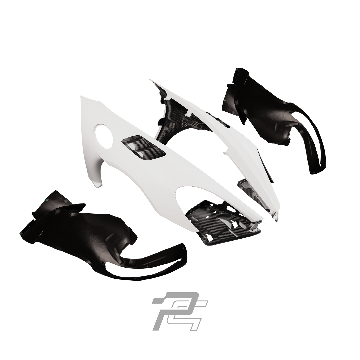 GT4RS Style Dry Carbon Fiber Front Fender - Porsche 718 & GT4/RS & Spyder/RS