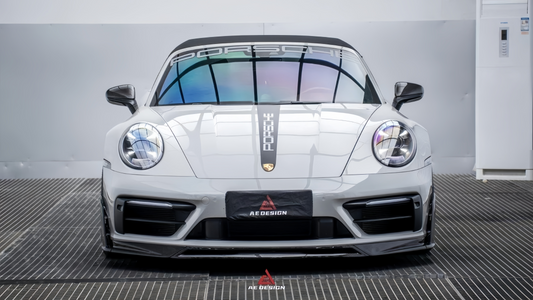 AE Style Dry Carbon Fiber Front Lip – Porsche 911 992.1 Carrera / S / 4 / 4S / T / GTS