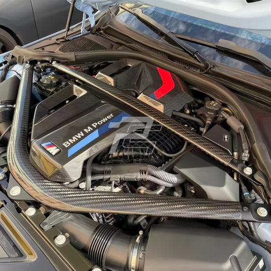 U Shaped Dry Carbon Fiber Engine Strut Brace Bar - BMW M2 G87 & M3 G80/G81 & M4 G82/G83
