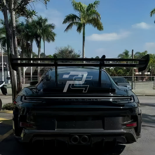 Dry Carbon Fiber Rear Bumper Center with Side Fins – Porsche 992.1 GT3 RS