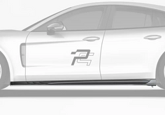 P Style Dry Carbon Fiber Side Skirt - Porsche Panamera 971
