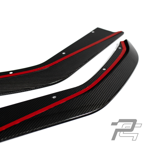 MHC Style Dry Carbon Fiber Rear Side Splitter Extention Trim - BMW M3 G80/G81 & M4 G82/G83