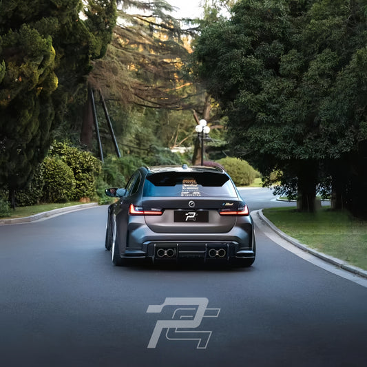 RSC Style Dry Carbon Fiber Rear Diffuser 7 Piece Kit - BMW M3 G80/G81 & M4 G82/G83