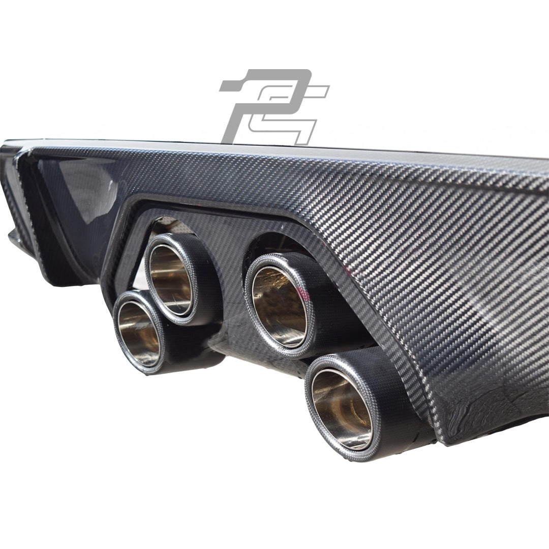 MP Exhaust Style Carbon Fiber Rear Diffuser - BMW M3 G80/G81 & M4 G82/G83