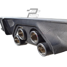 MP Exhaust Style Carbon Fiber Rear Diffuser - BMW M3 G80/G81 & M4 G82/G83