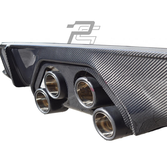 MP Exhaust Style Carbon Fiber Rear Diffuser - BMW M3 G80/G81 & M4 G82/G83