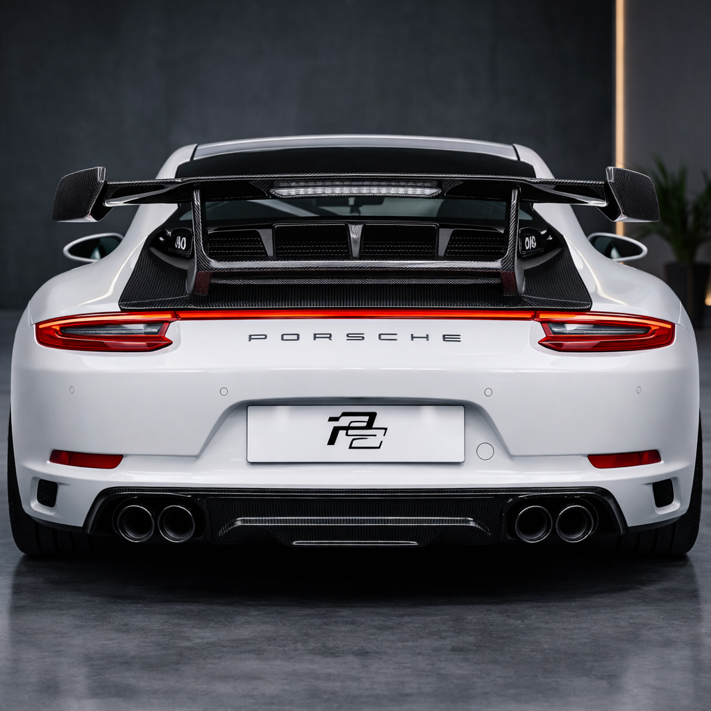 GT3 Style Dry Carbon Fiber Rear Wing Kit - Porsche 911 991