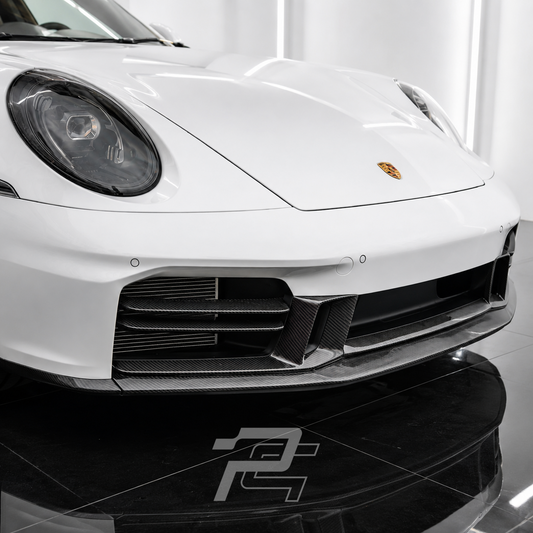Dry Carbon Fiber Front Lower Bumper Grille - Porsche 992.2 911 Carrera / Targa Sport Design