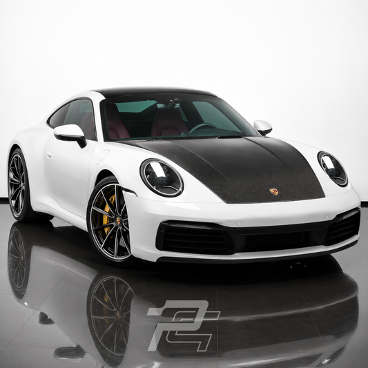 OEM Style Dry Carbon Fiber Front Hood - Porsche 992 911 Carrera / Targa