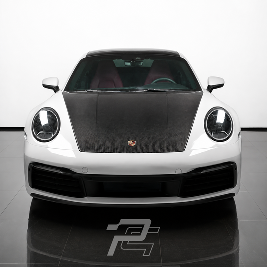 OEM Style Dry Carbon Fiber Front Hood - Porsche 992 911 Carrera / Targa