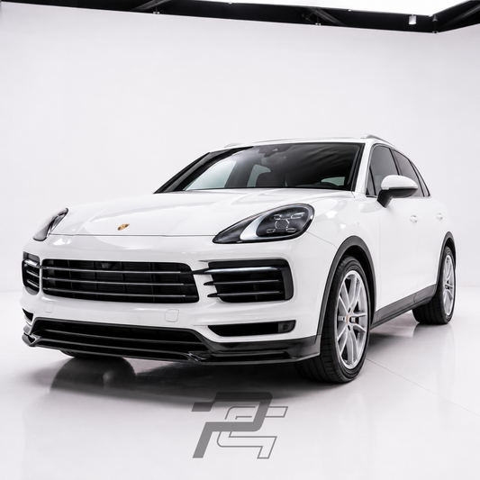 TA Style Dry Carbon Fiber Front Lip – Porsche Cayenne 9YA.1 / 9YB.1 2019–2023 Non-Sport Design