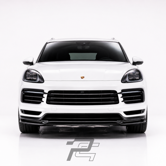 TA Style Dry Carbon Fiber Front Lip – Porsche Cayenne 9YA.1 / 9YB.1 2019–2023 Non-Sport Design