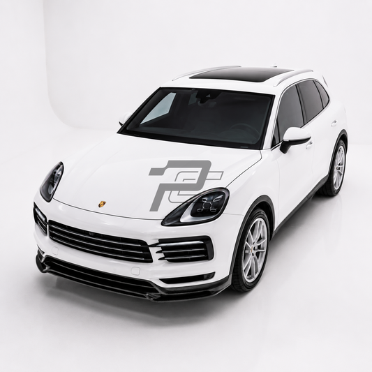 TA Style Dry Carbon Fiber Front Lip – Porsche Cayenne 9YA.1 / 9YB.1 2019–2023 Non-Sport Design