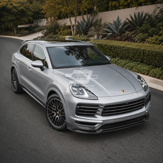 TA Style Dry Carbon Fiber Front Lip – Porsche Cayenne 9YA.1 / 9YB.1 2019–2023 Non-Sport Design