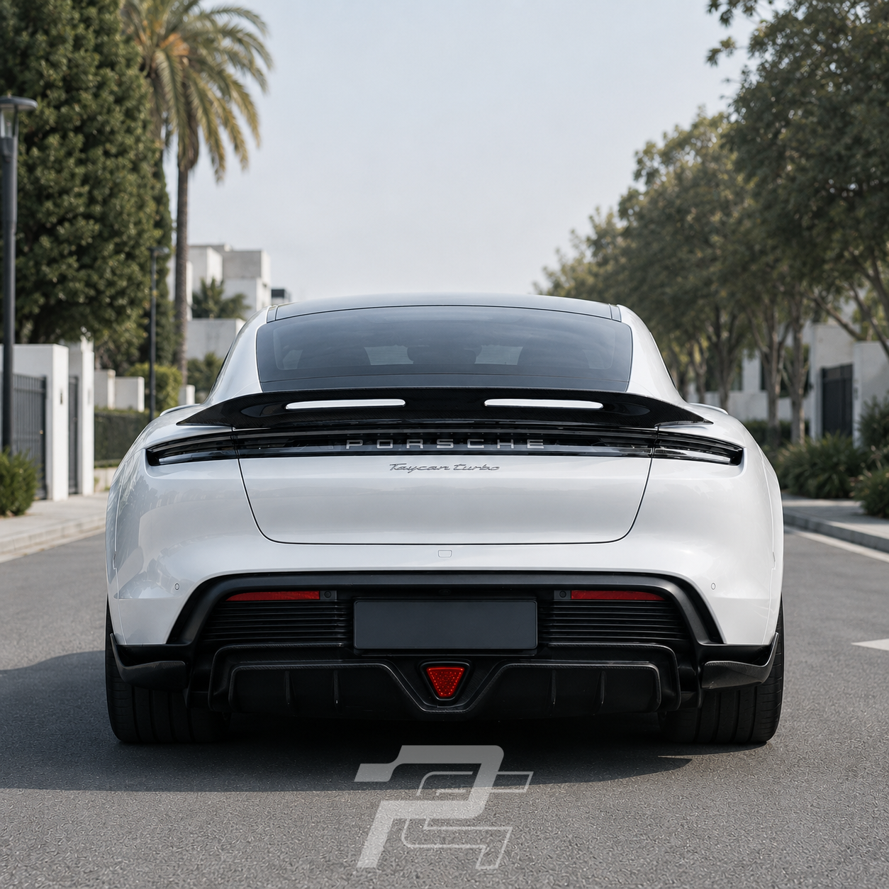 C Style Dry Carbon Fiber Rear Diffuser – Porsche Taycan 9J1