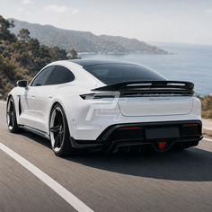 C Style Dry Carbon Fiber Rear Diffuser – Porsche Taycan 9J1