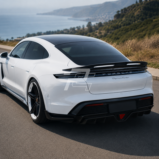 C Style Dry Carbon Fiber Rear Diffuser – Porsche Taycan 9J1