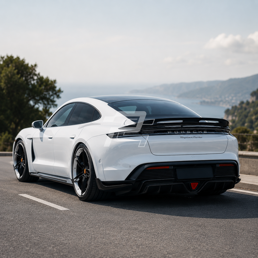 C Style Dry Carbon Fiber Rear Trunk Spoiler - Porsche Taycan 9J1