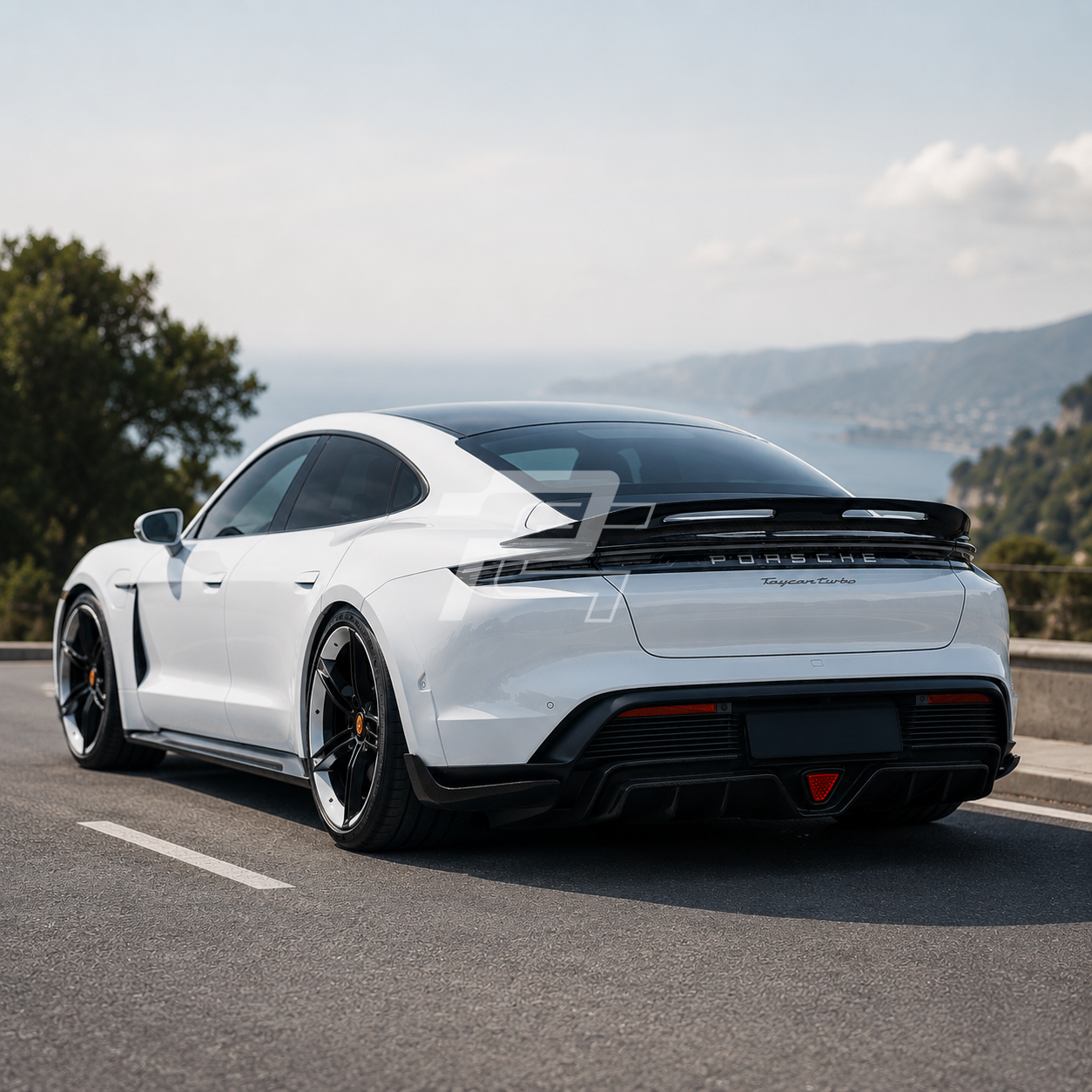 C Style Dry Carbon Fiber Rear Diffuser – Porsche Taycan 9J1