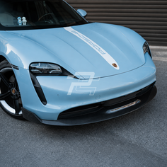 OD Style Dry Carbon Fiber Front Lip - Porsche Taycan 9J1