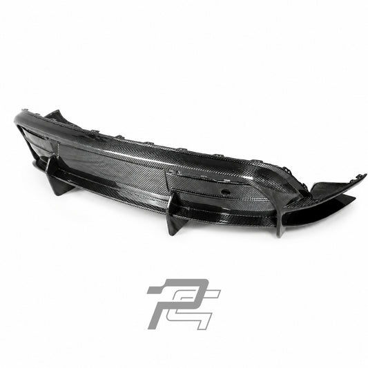 OD Style Dry Carbon Fiber Rear Diffuser - Porsche Taycan 9J1