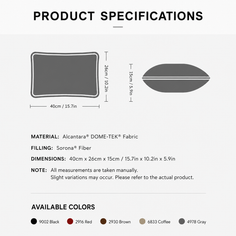Signature Italian Alcantara Lumbar Support Cushion