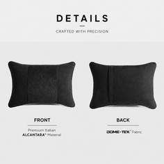 Signature Italian Alcantara Headrest & Lumbar Support Cushion Set