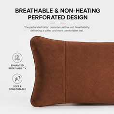 Signature Italian Alcantara Headrest & Lumbar Support Cushion Set