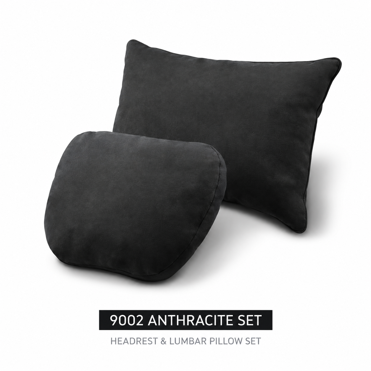 Signature Italian Alcantara Headrest & Lumbar Support Cushion Set