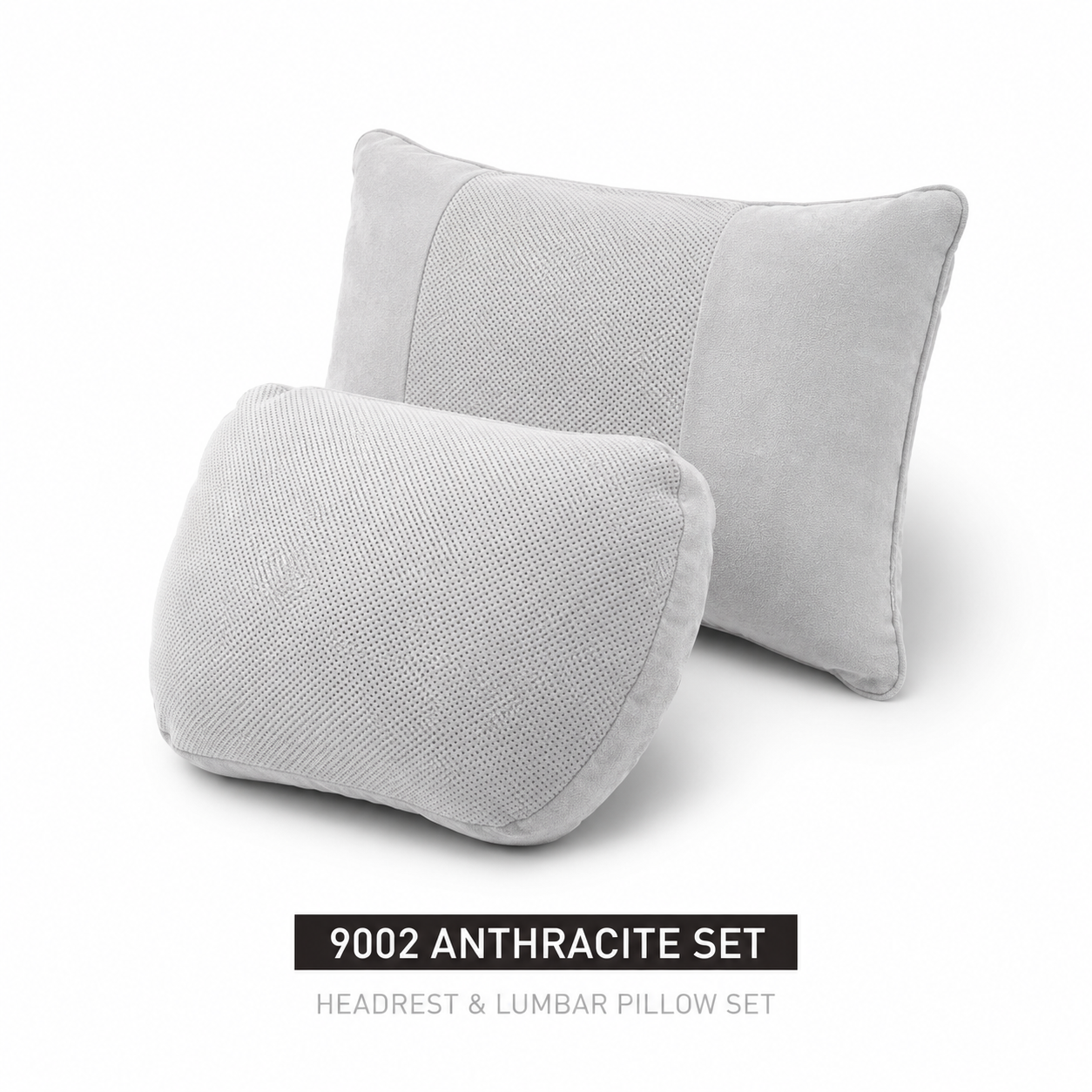 Signature Italian Alcantara Headrest & Lumbar Support Cushion Set