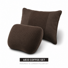 Signature Italian Alcantara Headrest & Lumbar Support Cushion Set