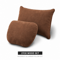 Signature Italian Alcantara Headrest & Lumbar Support Cushion Set