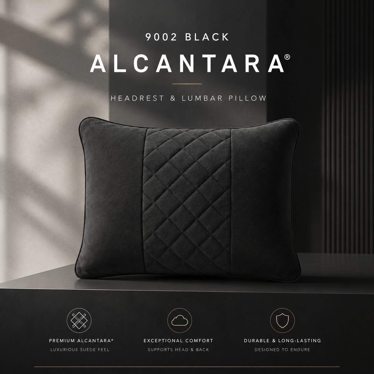 Signature Italian Alcantara Lumbar Support Cushion