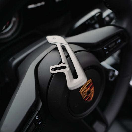 Porsche GT3RS Weissach Package Style Aluminum Paddles - JQ Werks Clubsport Magnetic Paddle Shifters
